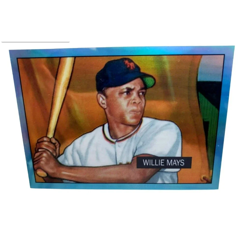 2013 Bowman WILLIE MAYS BLUE SAPPHIRE REFRACTOR ROOKIE REPRINT Baseball Card 305